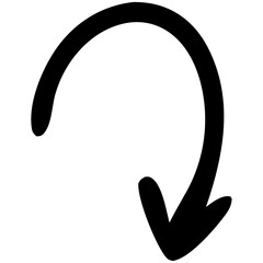 Hand drawn vector arrow doodle