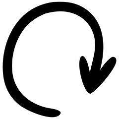 Hand drawn vector arrow doodle