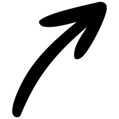 Hand drawn vector arrow doodle