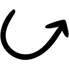 Hand drawn vector arrow doodle