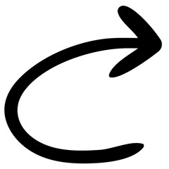 Hand drawn vector arrow doodle