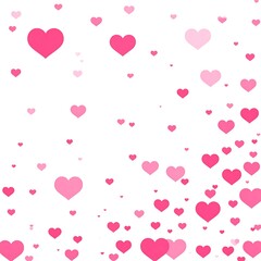Pink hearts confetti pattern