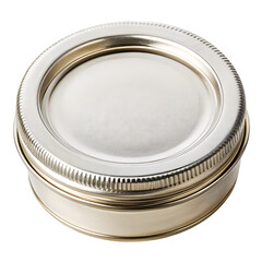 Mason Jar Lid Isolated on White Background Cutout