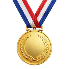 Medal Gold Isolated on White Background Cutout