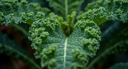 Fresh Green Kale Leaves