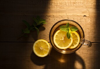 Herbal Tea with Lemon and Mint