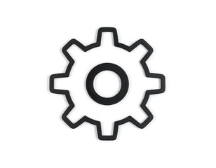 Obraz premium Industrial Isolated Cogwheel on White Background for Technology and Engineering Concepts