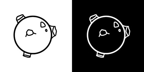 Cute black and white planet