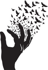 Abstract geometric shape silhouette isolated on transparent background