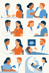 Group of Doctors and Nurses Working in Hospital – Medical Team Concept