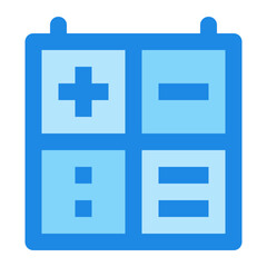 Obraz premium calculation blue filled icon