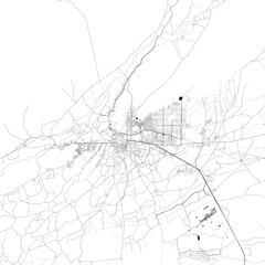 Fototapeta premium Kandahar city map, Afghanistan - Topographic vector map poster