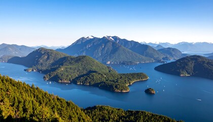 Fototapeta premium Mountainous Islands in a Fjord