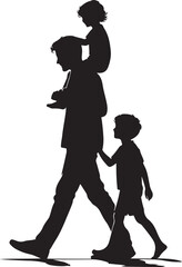 Striking silhouette of a figure in motion isolated on transparent background