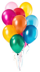 PNG Balloons group white background anniversary celebration.