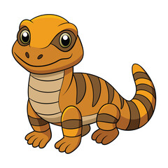 a cartoon lizard with big eyes and a big mouth.