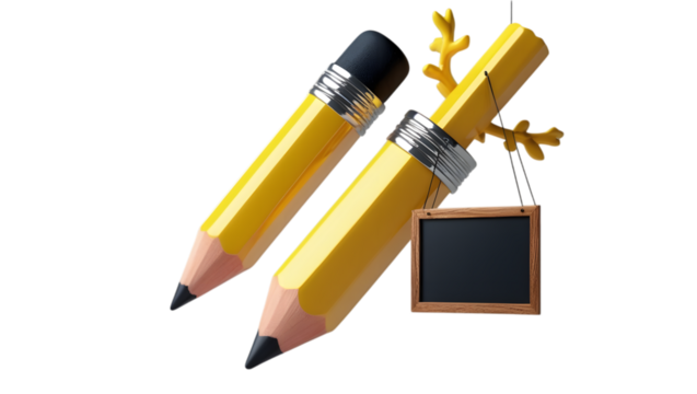 Bright Yellow Pencils Education School Concept