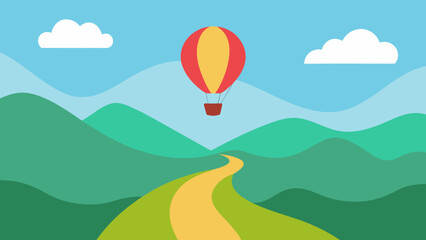 hot air balloon birthday journey over valleys