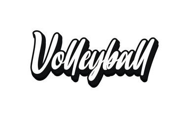 Vector volleyball championship logo with ball. Sport badge for tournament or championship. Vector Illustration