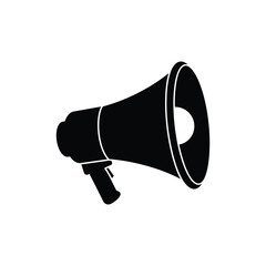 Black Silhouette of a Loudspeaker Megaphone
