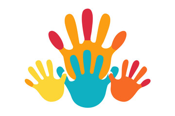 Obraz premium colorful hand prints