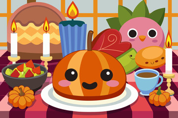 Obraz premium halloween pumpkin cake