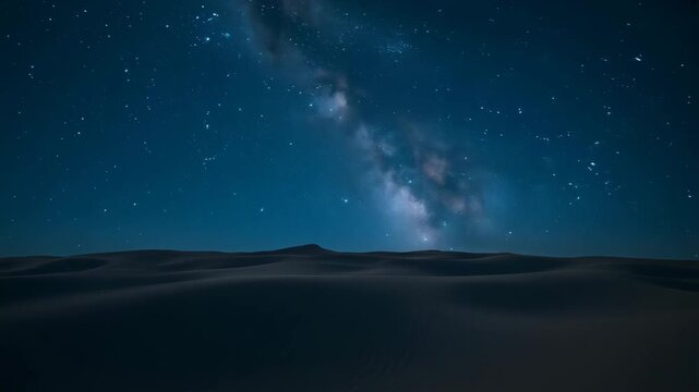 砂漠の星空