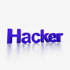 network engineer hacker security 3d text blue red white gold