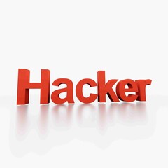 network engineer hacker security 3d text blue red white gold
