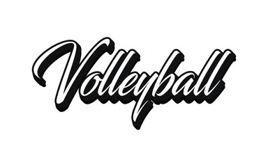 Vector volleyball championship logo with ball. Sport badge for tournament or championship. Vector Illustration