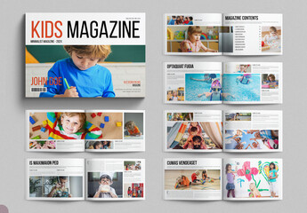 Kids Magazine Template Landscape