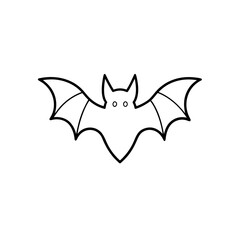 Fototapeta premium Simple Cartoon Bat Illustration on transparent background