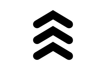 Straight pointed arrow icon. Black arrow pointing to the right. Black direction pointer
