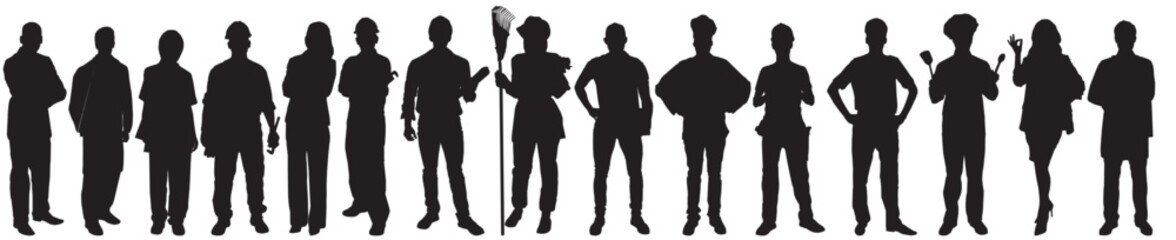 people occupation silhouette  collection