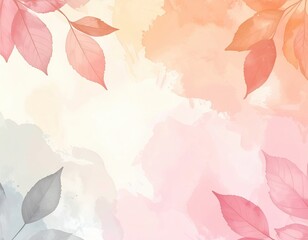 秋の和風デザインに使える水彩画背景素材