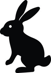 black rabbit silhouette
