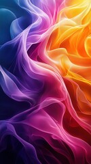 Obraz premium Abstract Neon Color Gradient Blurred Background with Dynamic Effect. Abstract Modern Dynamic Colors Gradient Background. Grainy Texture Background Style with Copy space. 