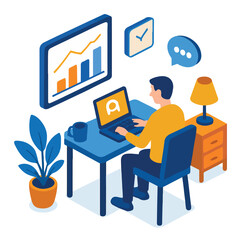 Meeting with business partners. Vector, illustration