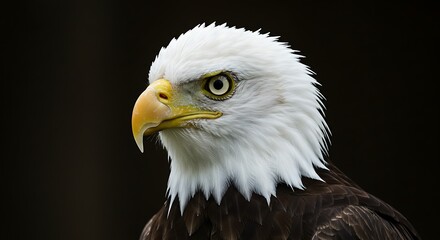 Obraz premium A close up shot of a Southern Bald Eagle - captured in perfect lighting