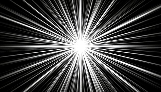 Radiating lines converging on a central point