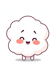 Obraz premium cute why expression of cloud cartoon character