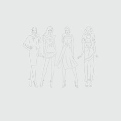 Hands Drawn Artline Illustrations EPS vector File for Downloads