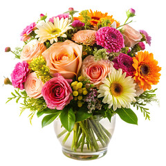 Flower Arrangement Isolated on White Background