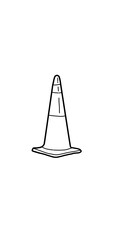 traffic cone illustration isolated on white
