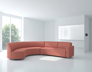 Transform your living room with a modern red curve sofa a stylish home upgrade