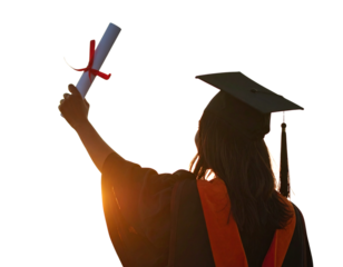 Single Graduate Silhouette Holding Diploma (2)