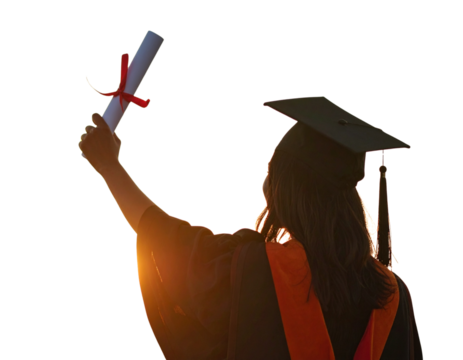 Single Graduate Silhouette Holding Diploma (2)