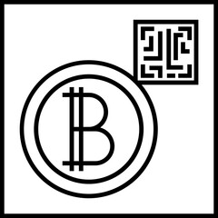 Crypto Address QR Code Icon Design