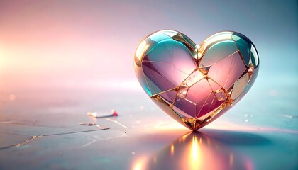 Shattered heart, ethereal glow