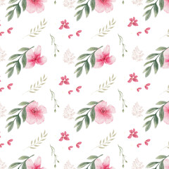 Fototapeta premium seamless pattern with pink roses